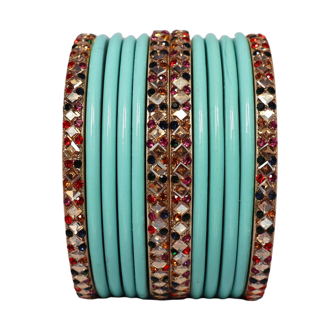 Designer Short Lac Bangles Set With Latest Kundan Design