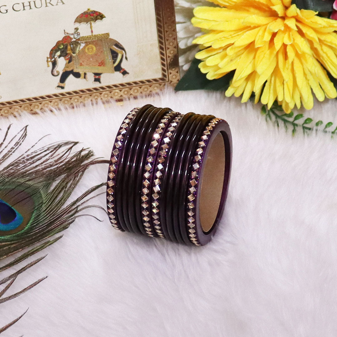 Designer Short Lac Bangles Set With Latest Kundan Design