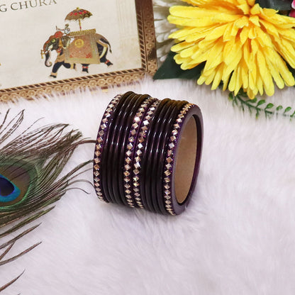 Designer Short Lac Bangles Set With Latest Kundan Design