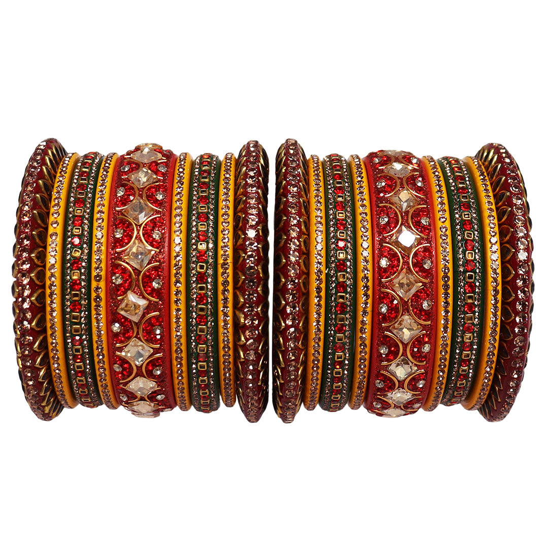 Rajasthani Traditional Wedding Chura Set With Latest Kundan Design