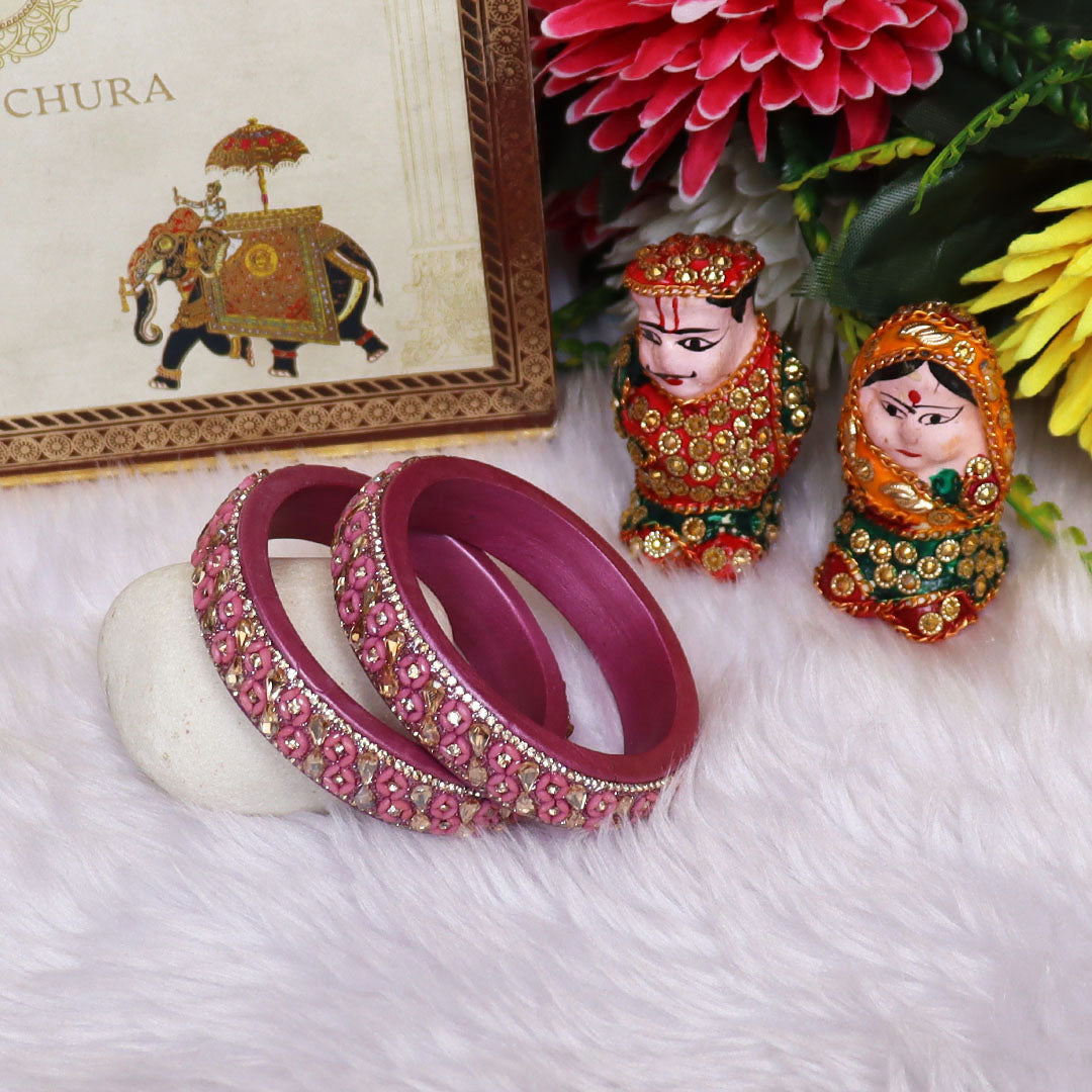 Jaipuri Handmade Lac Kada Bangles For Women With Latest Kundan Design