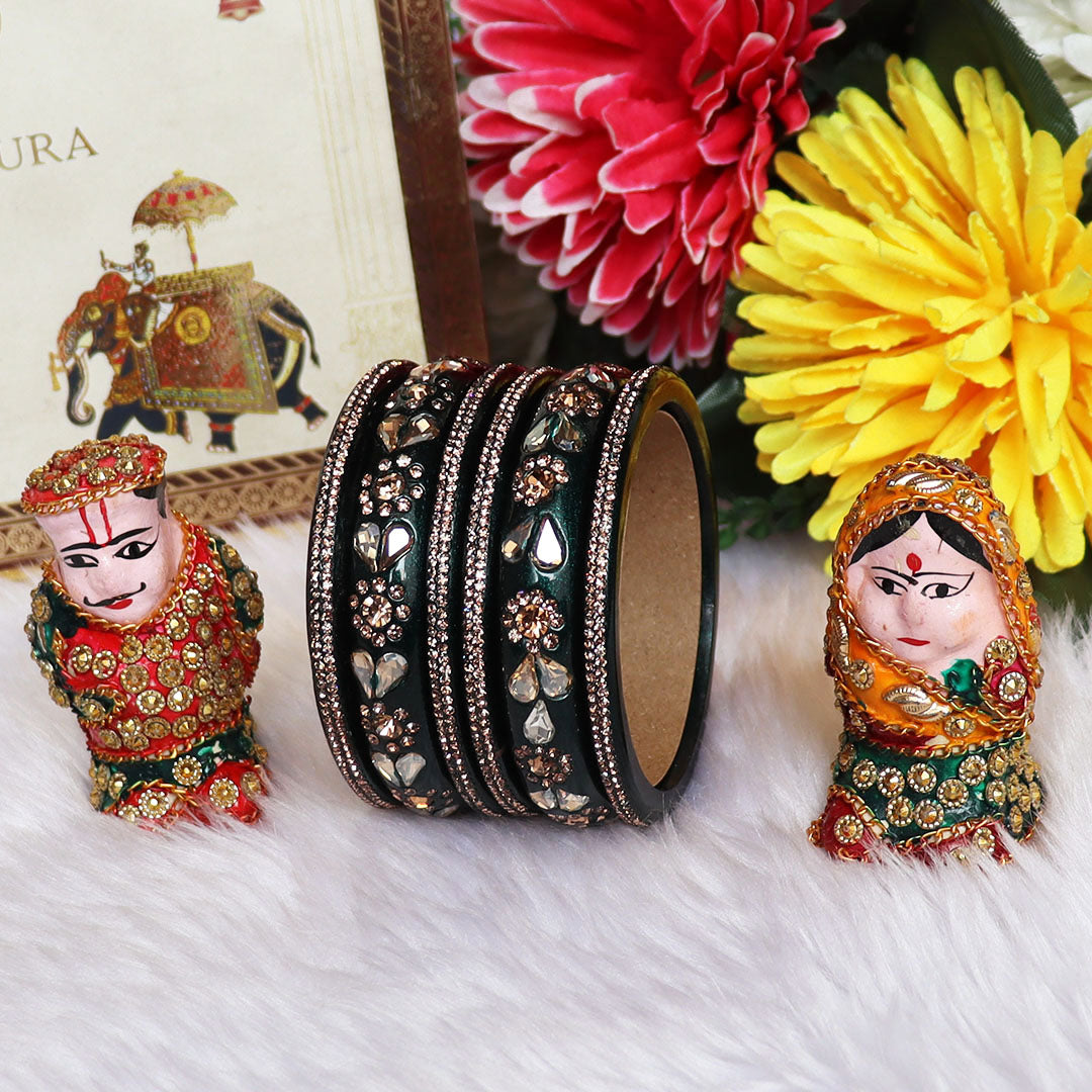 Jaipuri Handmade Lac Chura Set With Latest Kundan Design