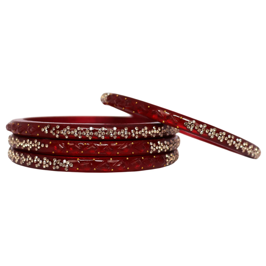 Womens Designer Lac Bangles Set With Latest Rhinestones Design