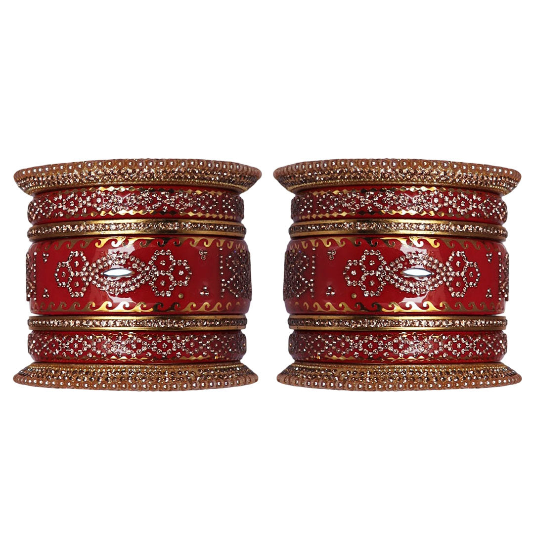 Rajasthani Designer Wedding Chura Set With Latest Kundan Design