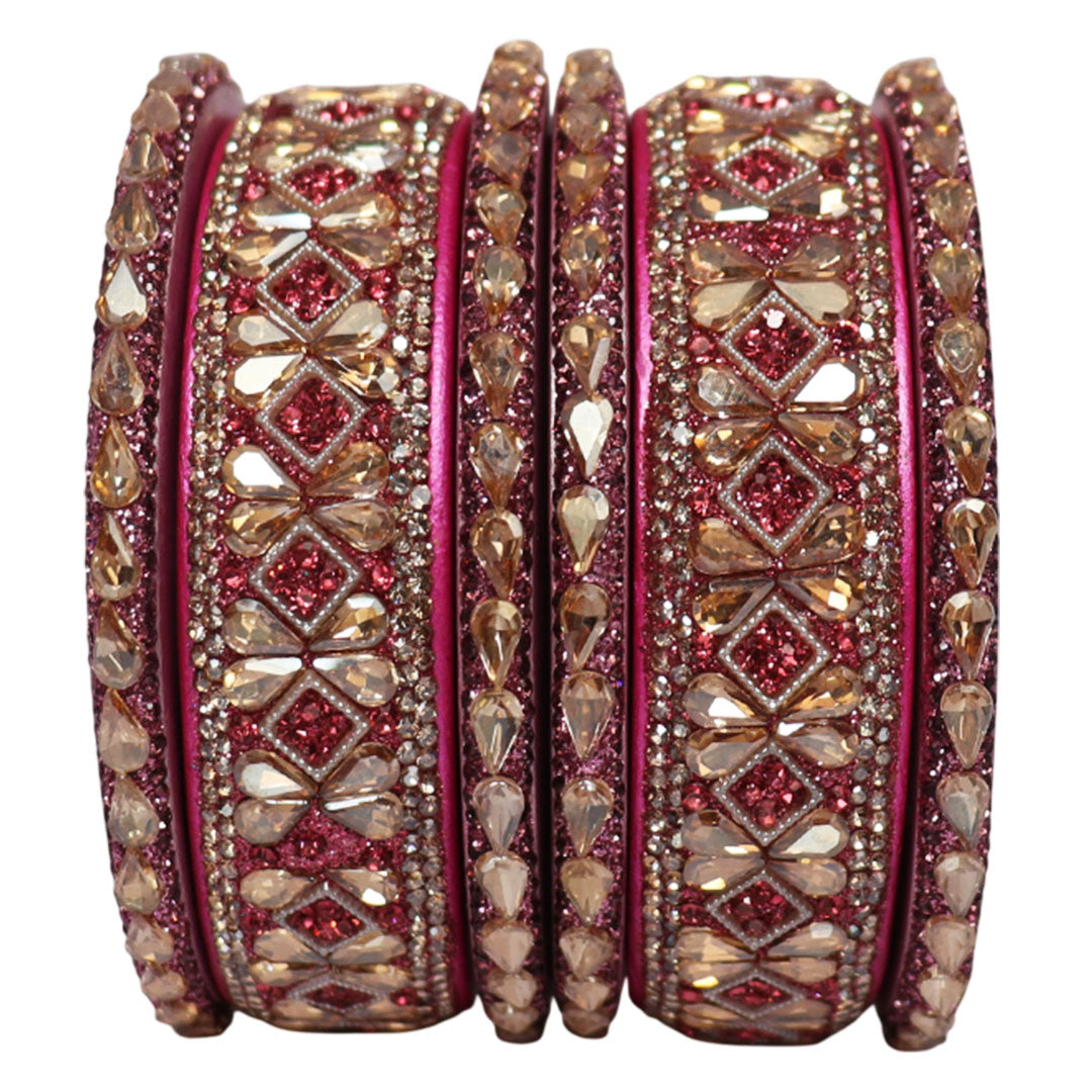 Fancy Short Lac Bangles For Women With Latest Kundan Design