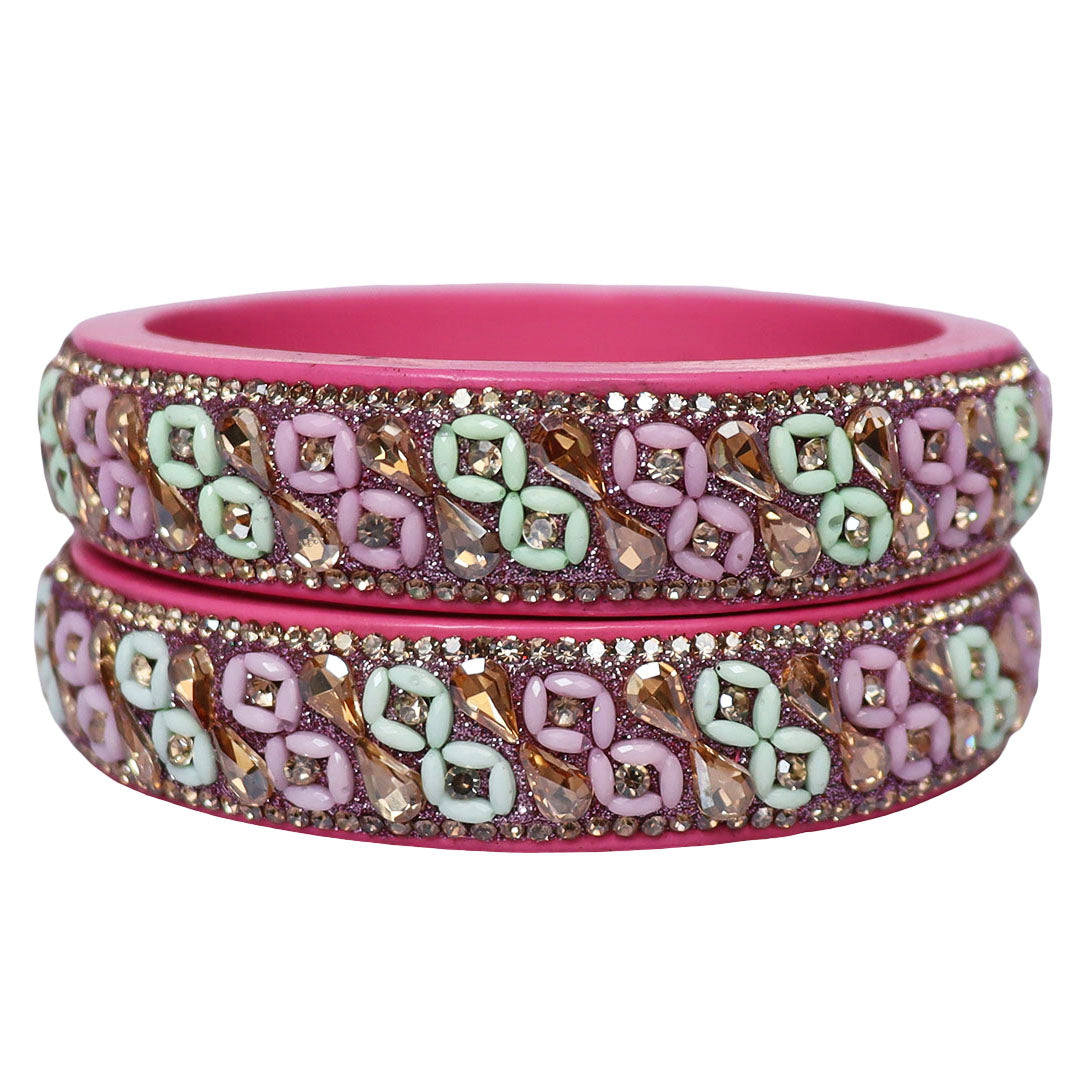 Jaipuri Handmade Lac Kada Bangles For Women With Latest Kundan Design
