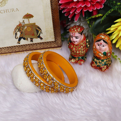 Jaipuri Handmade Lac Kada Bangles For Women With Latest Kundan Design