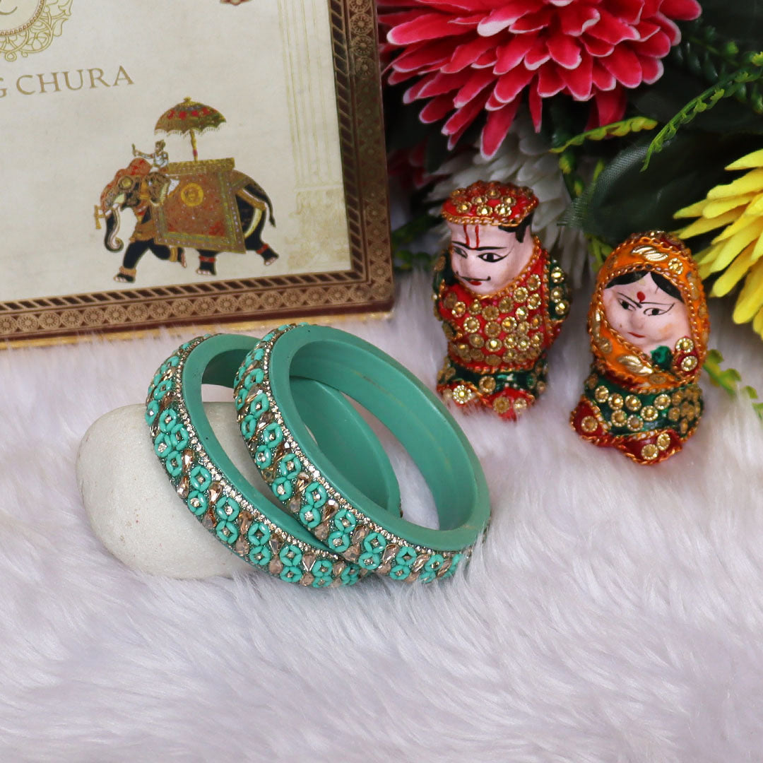 Jaipuri Handmade Lac Kada Bangles For Women With Latest Kundan Design