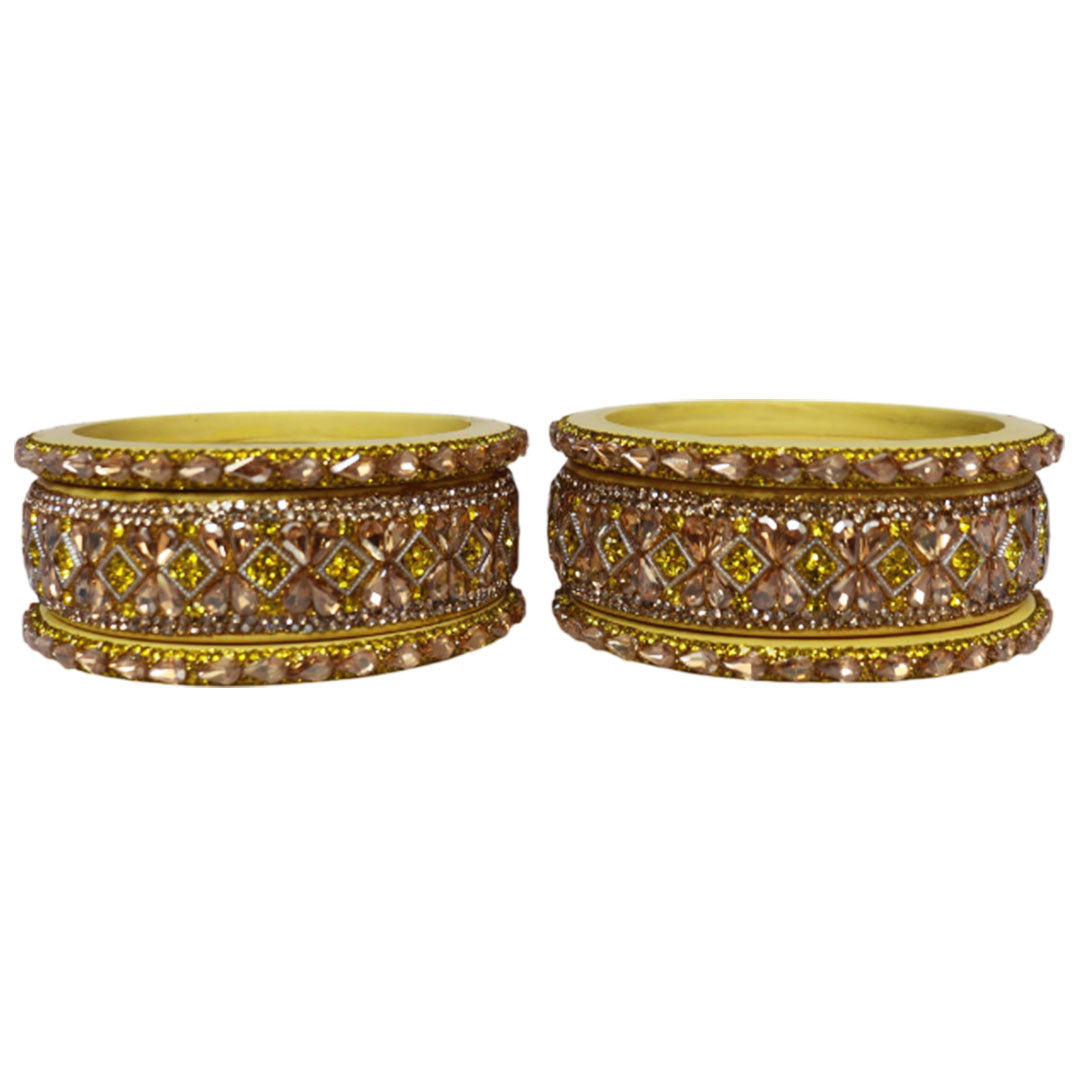 Fancy Short Lac Bangles For Women With Latest Kundan Design