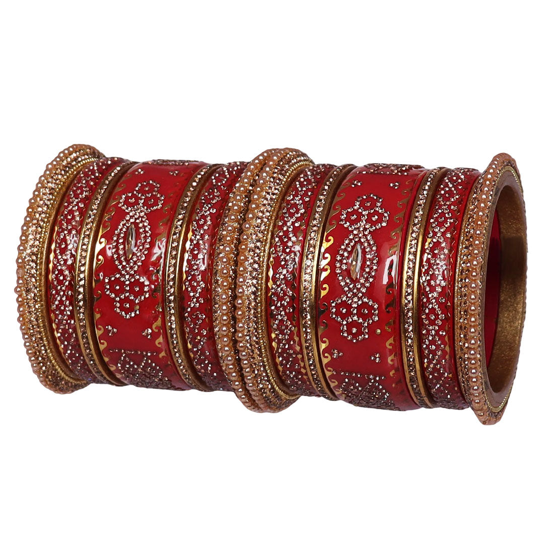 Rajasthani Designer Wedding Chura Set With Latest Kundan Design