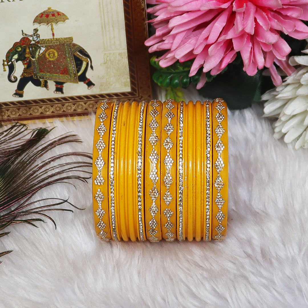 Festive Special Designer Lac Chura Set With Latest Rhinestones Design