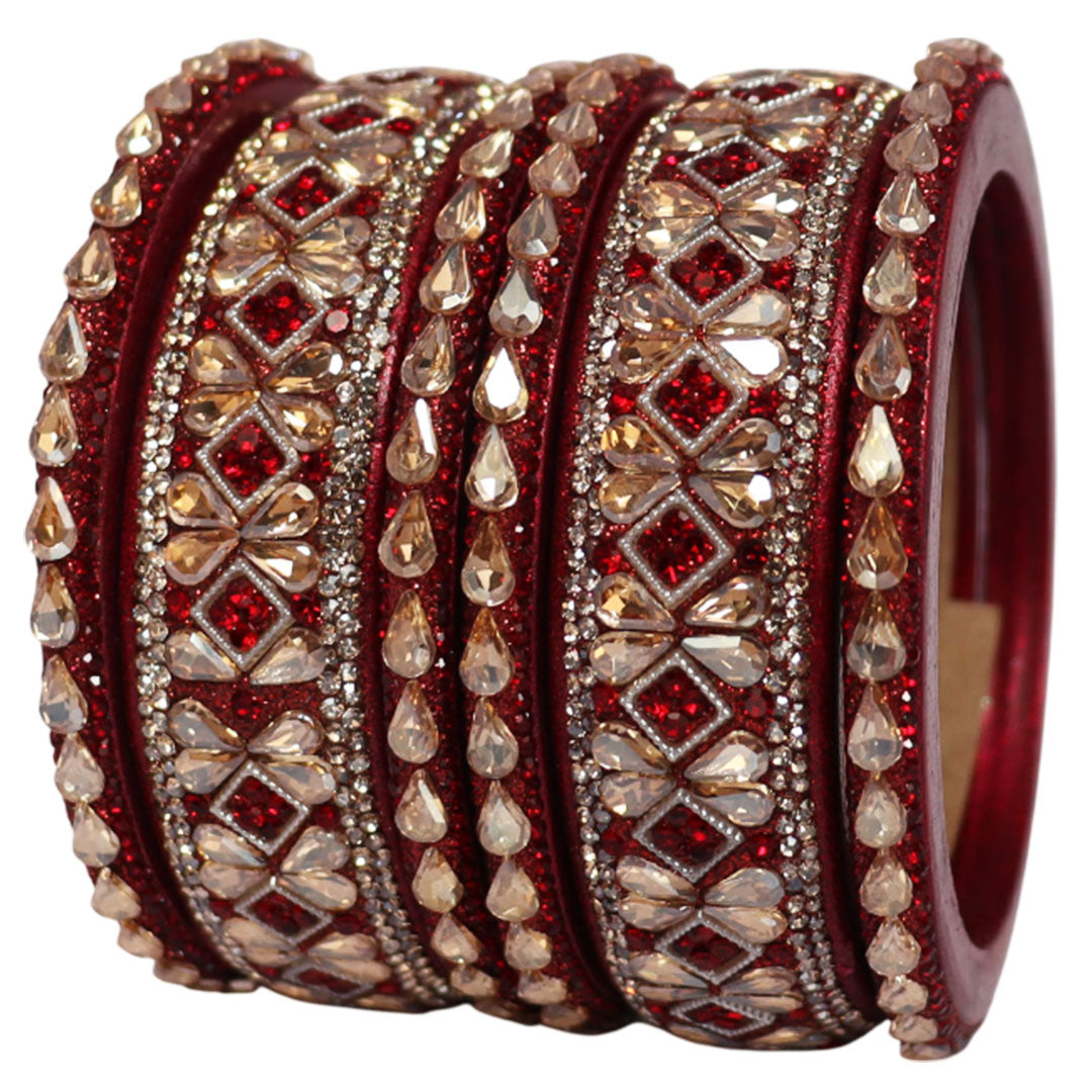Fancy Short Lac Bangles For Women With Latest Kundan Design