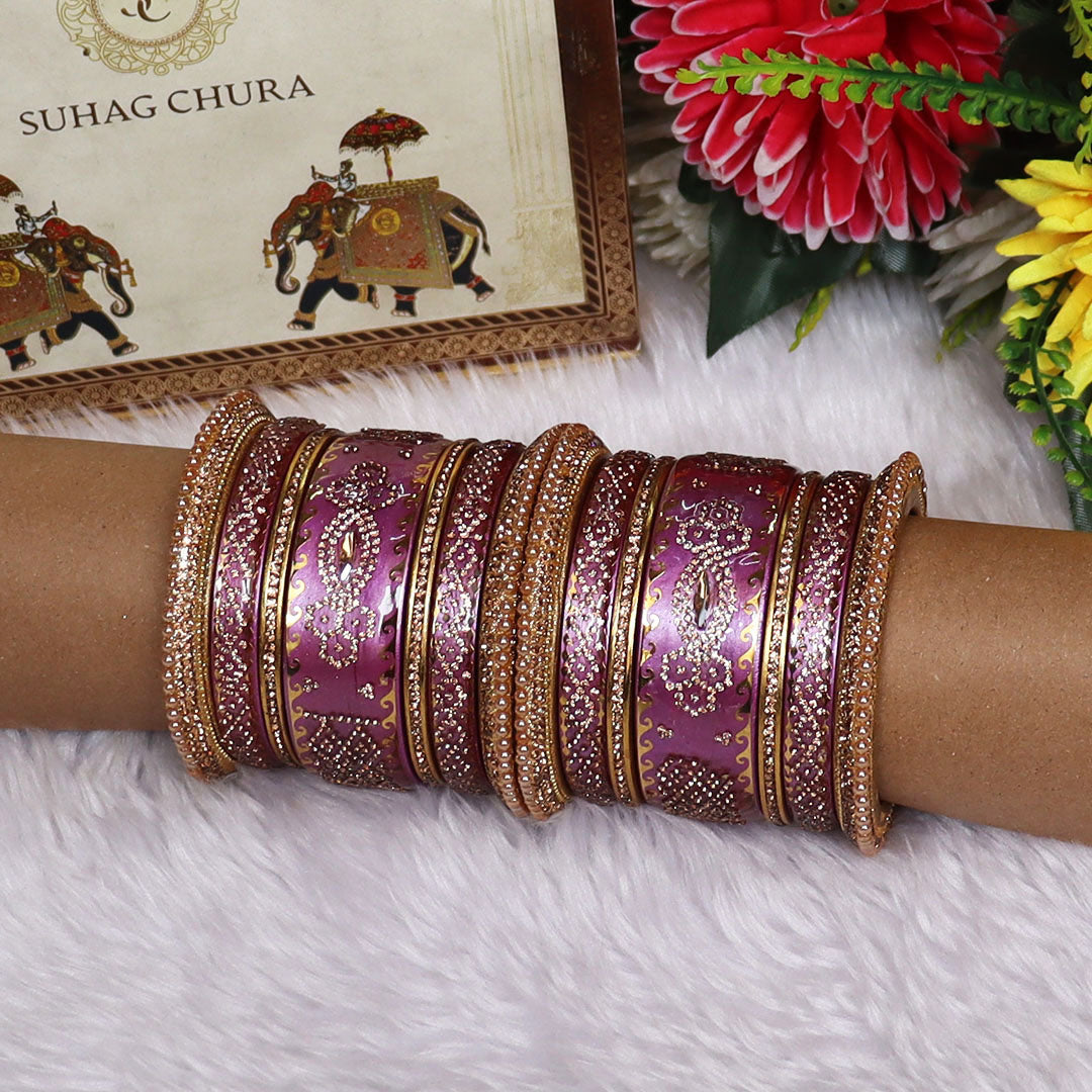 Rajasthani Designer Wedding Chura Set With Latest Kundan Design