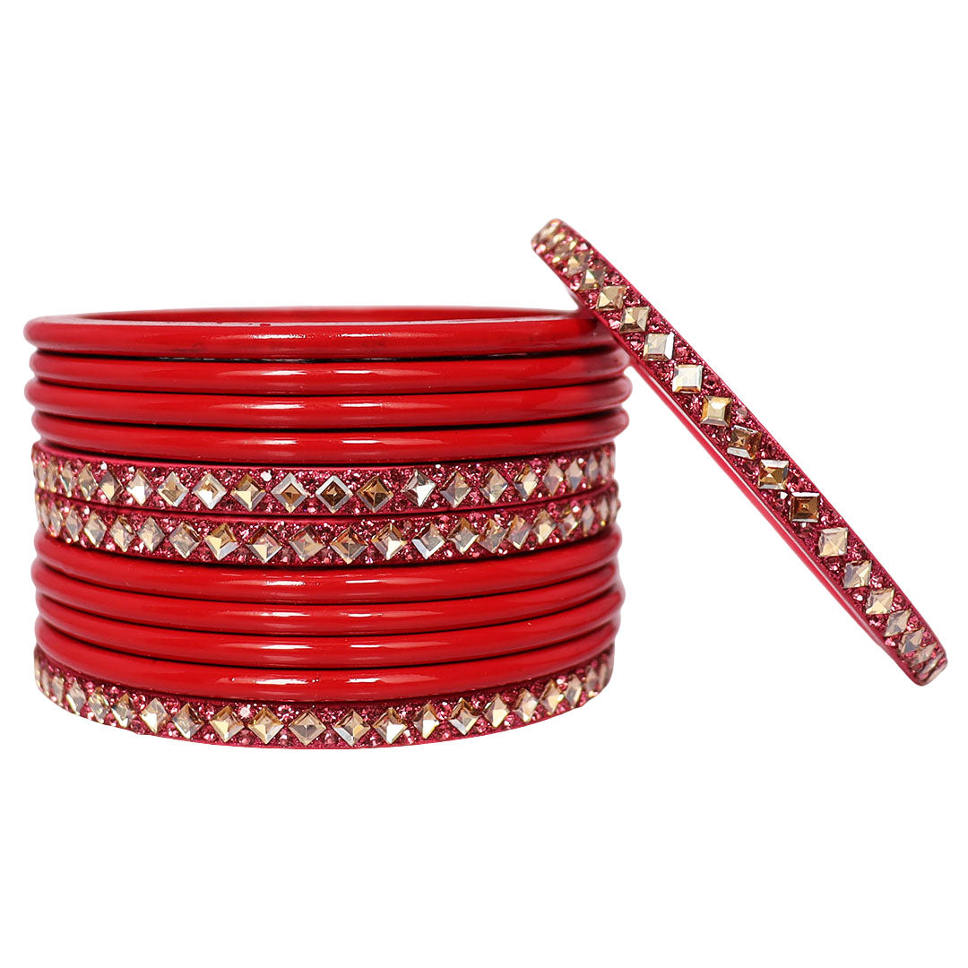 Designer Short Lac Bangles Set With Latest Kundan Design