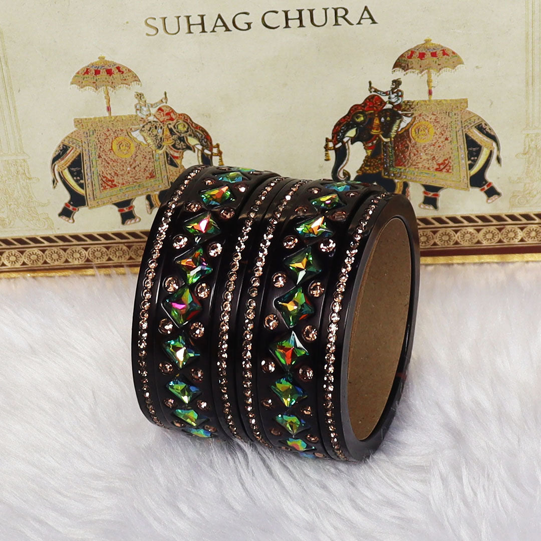 Rakhi Special Traditional Lac Bangles Set With Latest Kundan Design