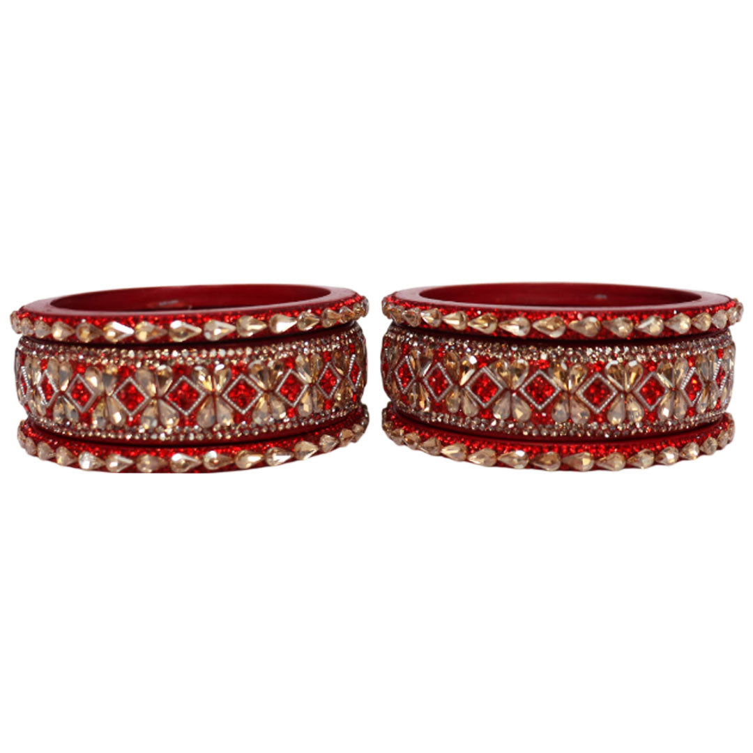 Fancy Short Lac Bangles For Women With Latest Kundan Design
