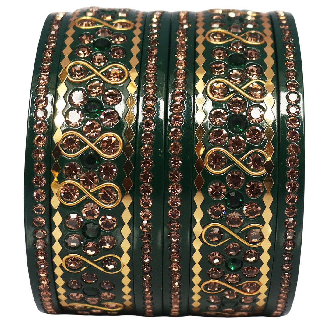 Festival Special Fancy Lac Bangles Set With Latest Stone Design