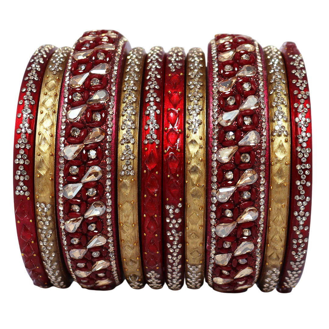 Womens Designer Lac Bangles Set With Latest Kundan Design