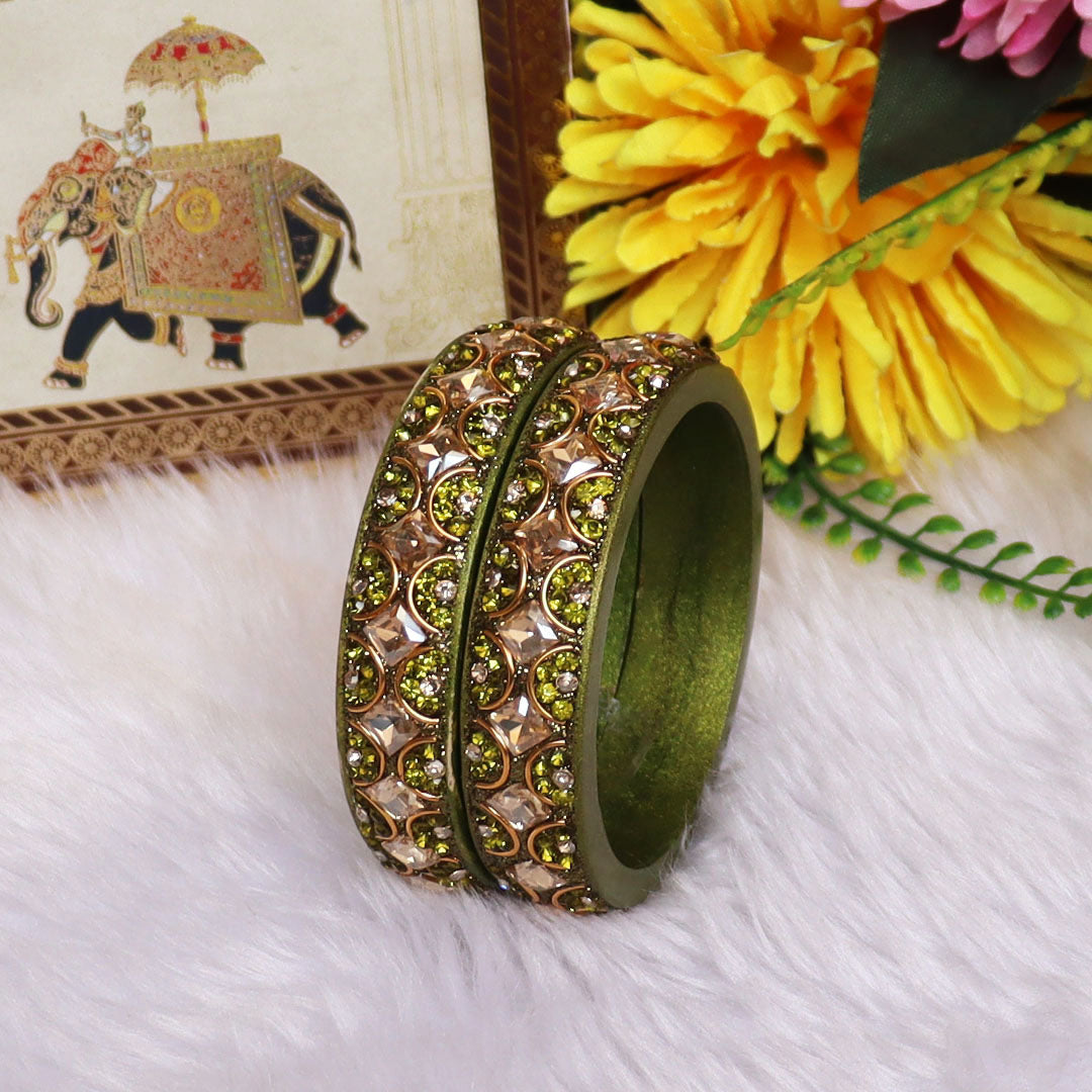 Jaipuri Fancy Lac Kada Bangles For Women With Latest Kundan Design