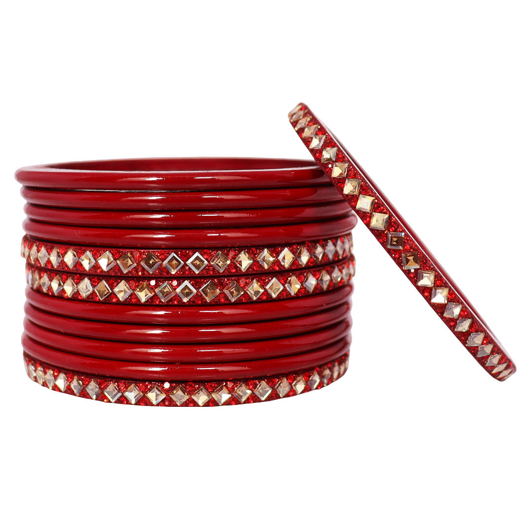 Designer Short Lac Bangles Set With Latest Kundan Design