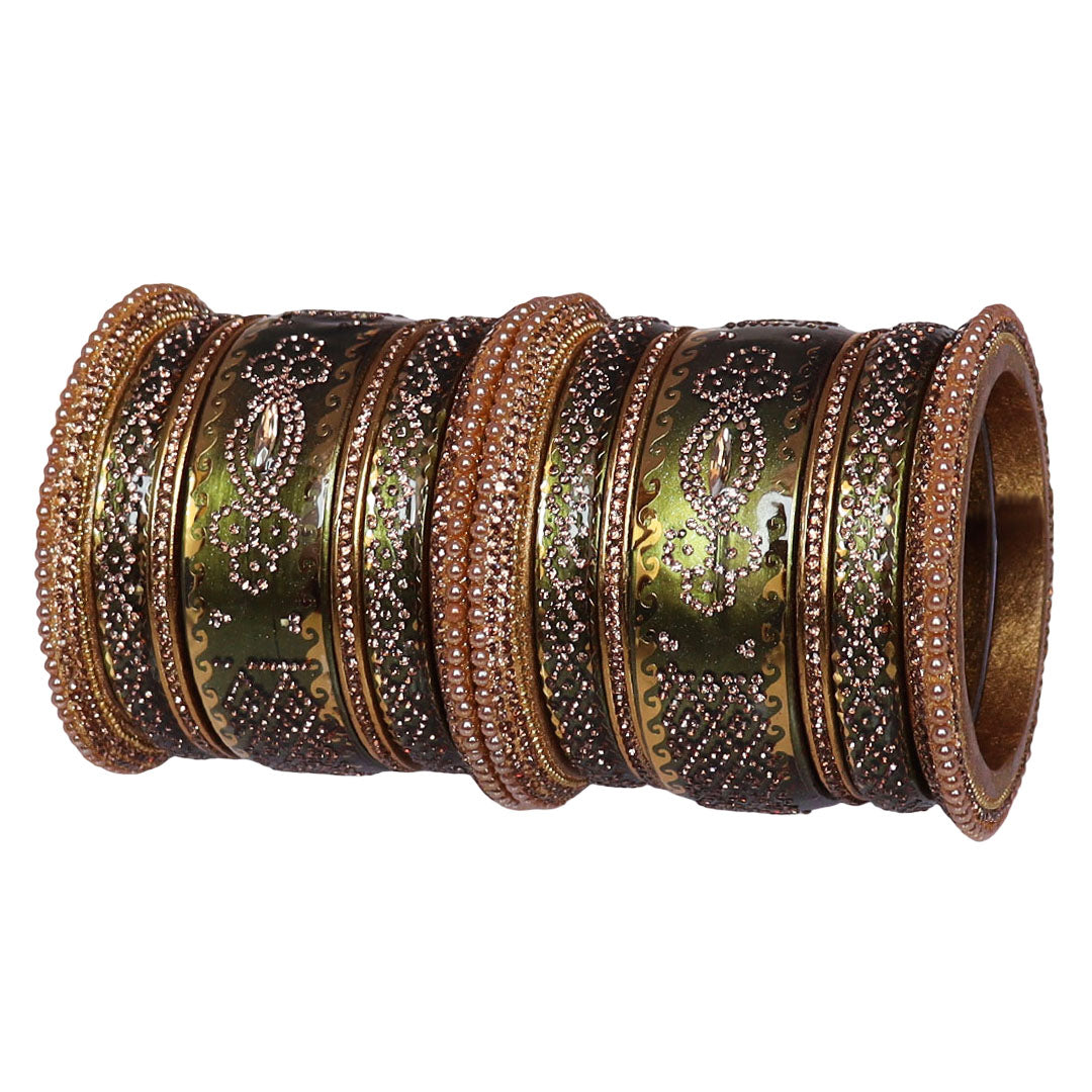 Rajasthani Designer Wedding Chura Set With Latest Kundan Design