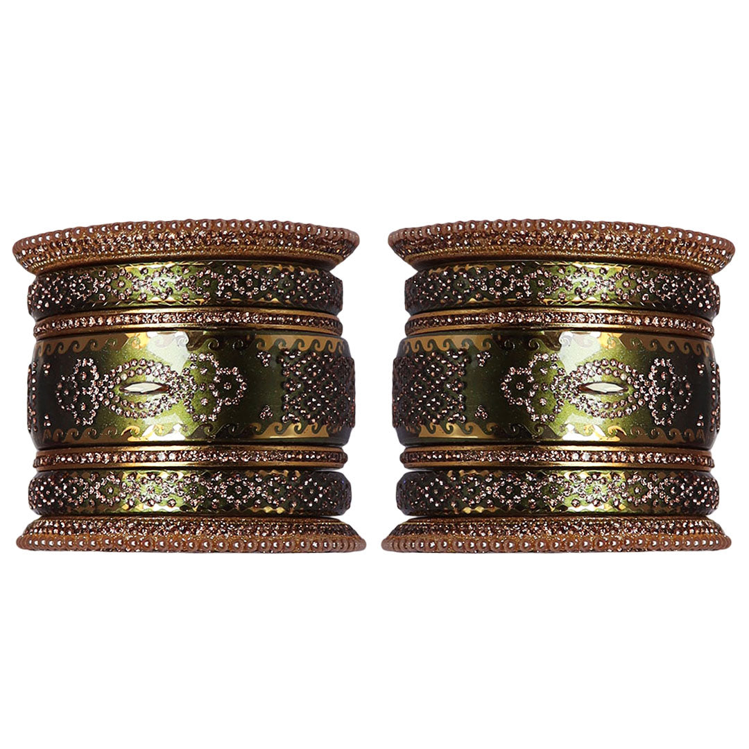 Rajasthani Designer Wedding Chura Set With Latest Kundan Design