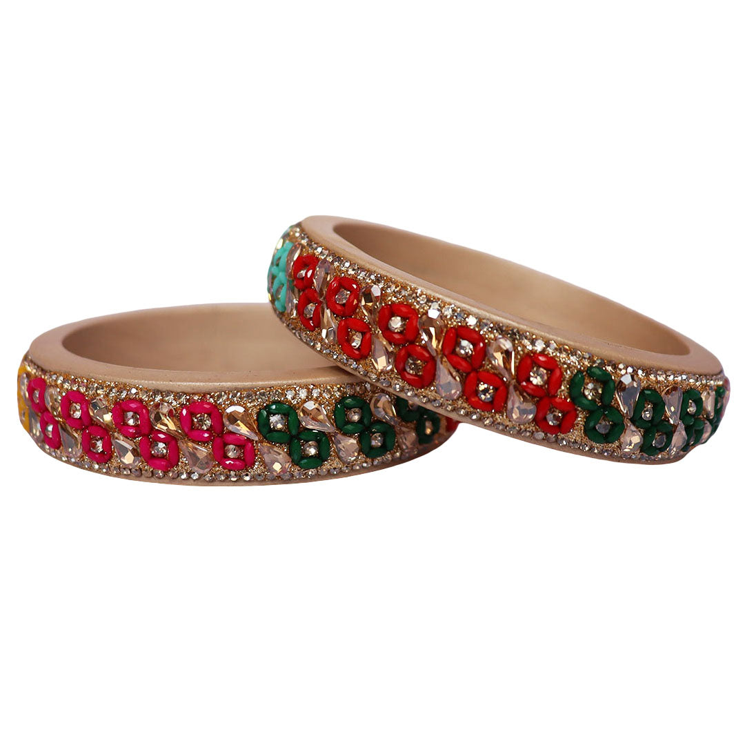 Jaipuri Handmade Lac Kada Bangles For Women With Latest Kundan Design