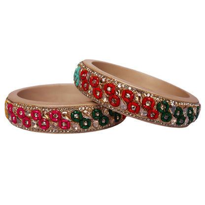 Jaipuri Handmade Lac Kada Bangles For Women With Latest Kundan Design