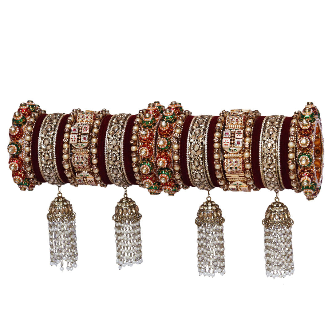 Dulhan Special Bridal Bangles with Latest Jhumka Latkan Design