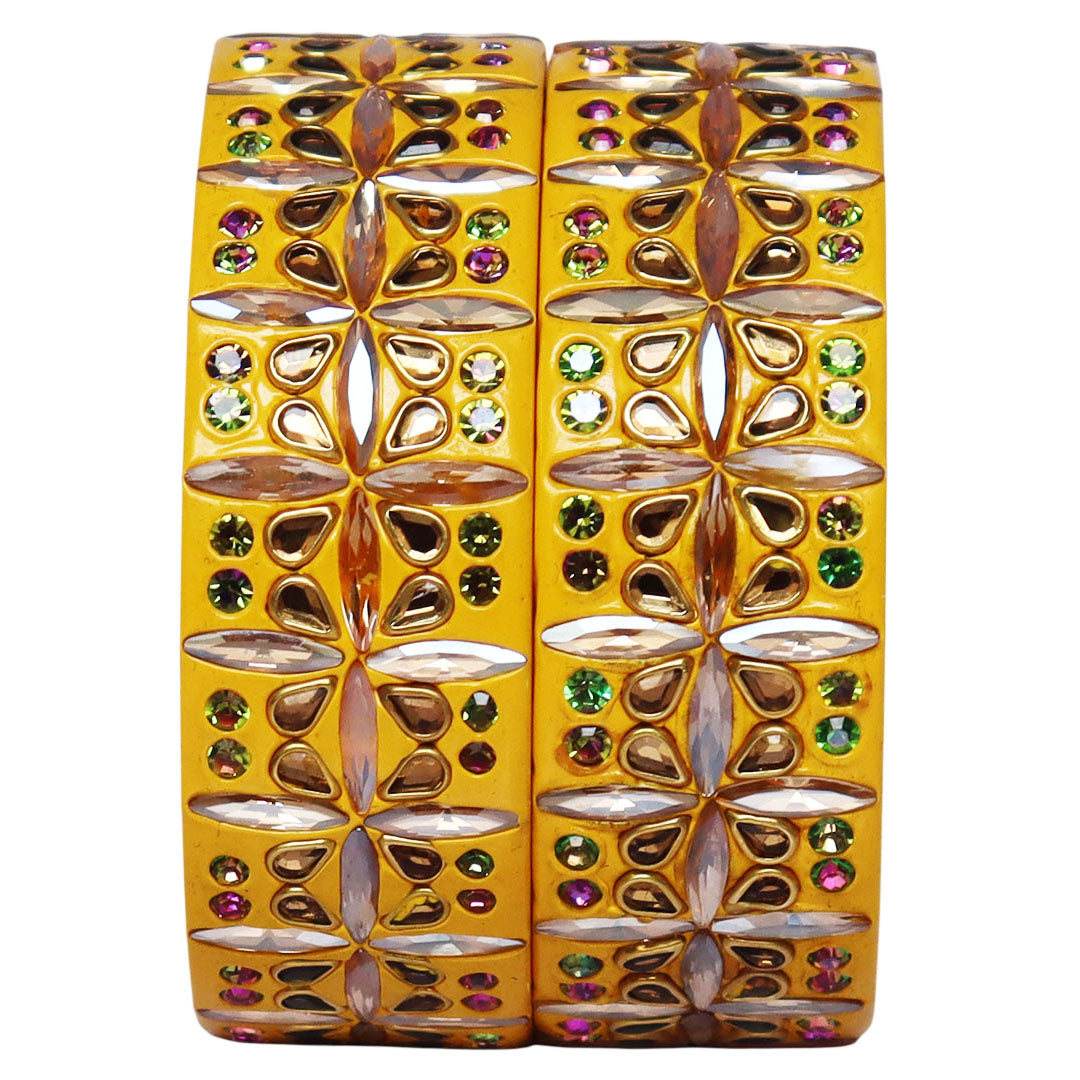 Exclusive Lac Kada Bangles in Latest Artificial Stones Design