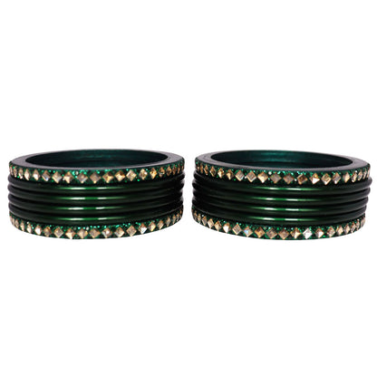 Designer Short Lac Bangles Set With Latest Kundan Design