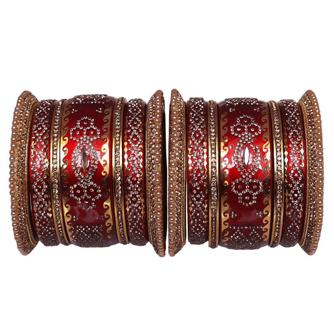 Rajasthani Designer Wedding Chura Set With Latest Kundan Design