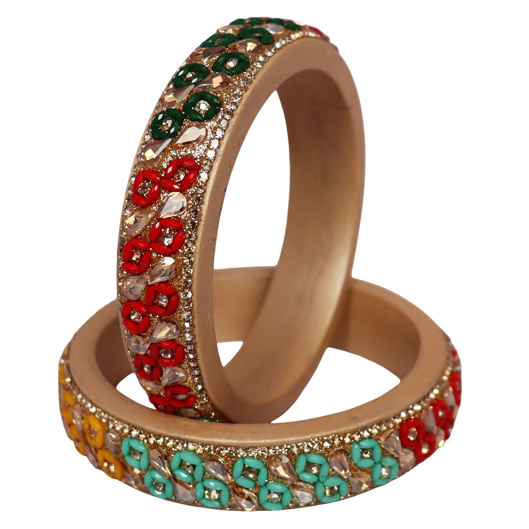 Jaipuri Handmade Lac Kada Bangles For Women With Latest Kundan Design