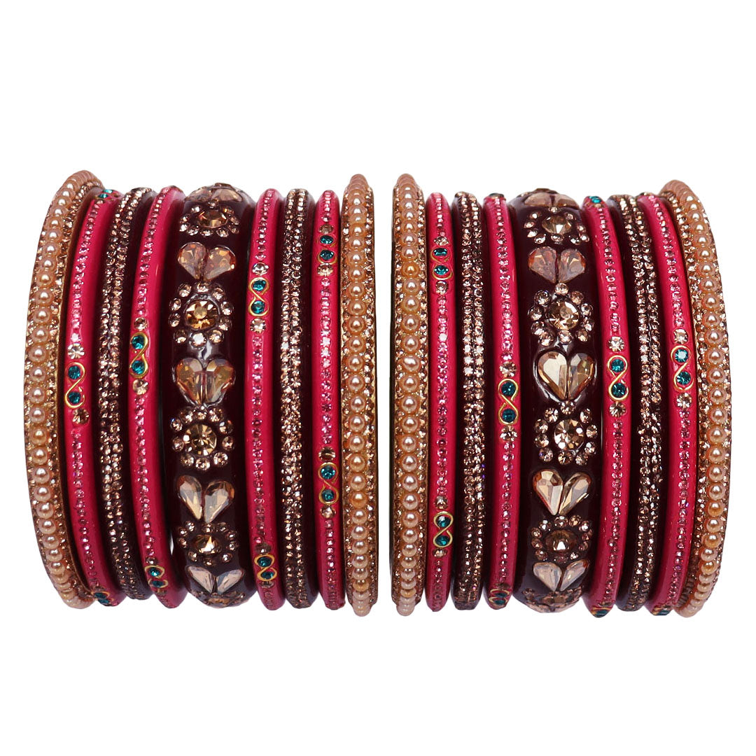 Traditional Handmade Lac Bridal Chura Set With Latest Kundan Design