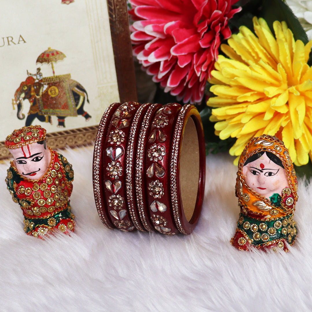 Jaipuri Handmade Lac Chura Set With Latest Kundan Design