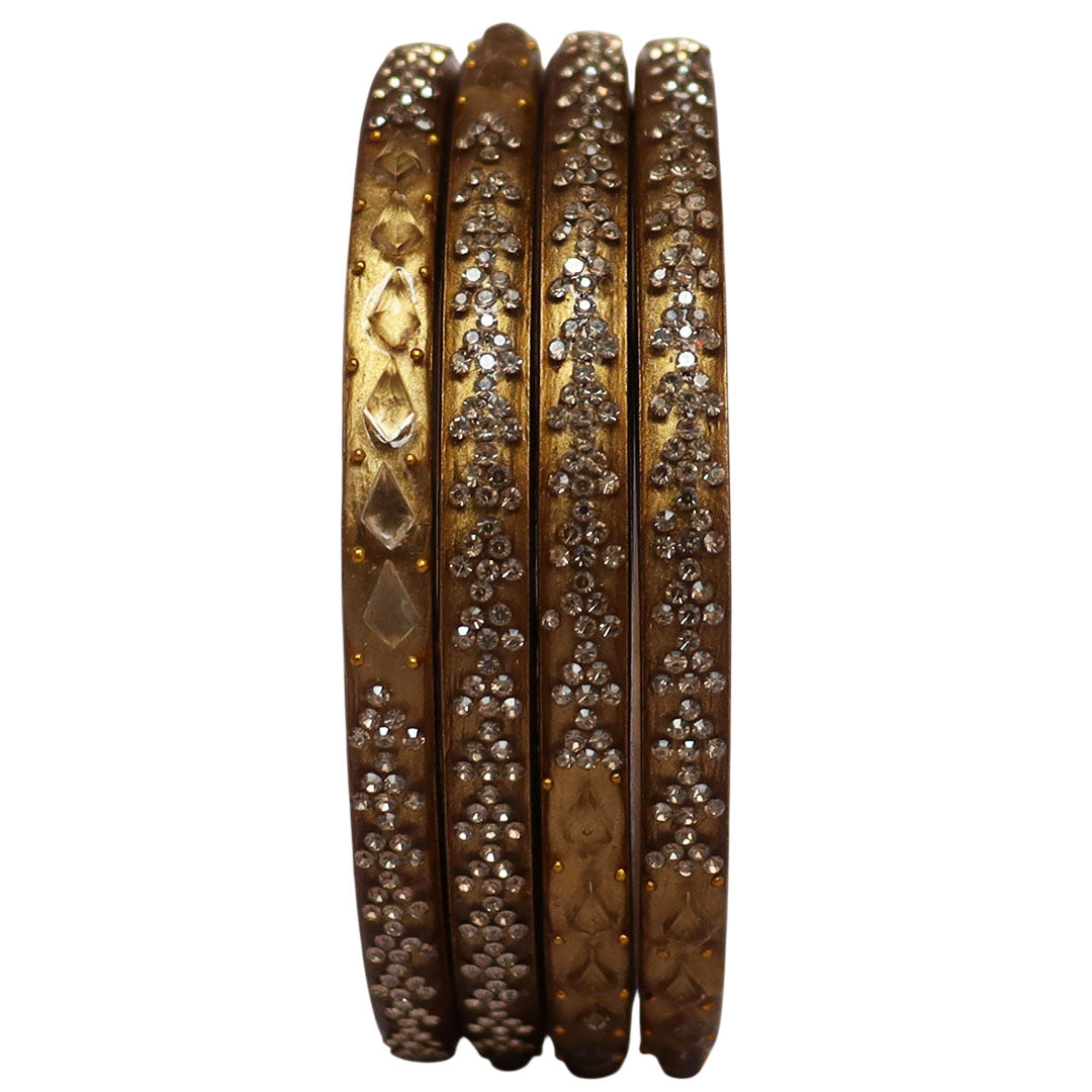 Womens Designer Lac Bangles Set With Latest Rhinestones Design