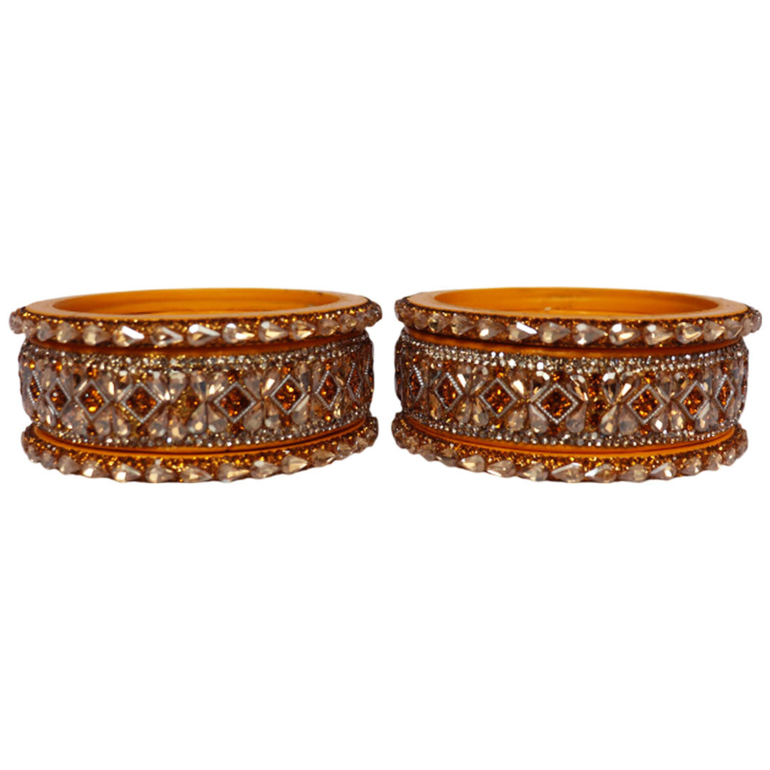 Fancy Short Lac Bangles For Women With Latest Kundan Design