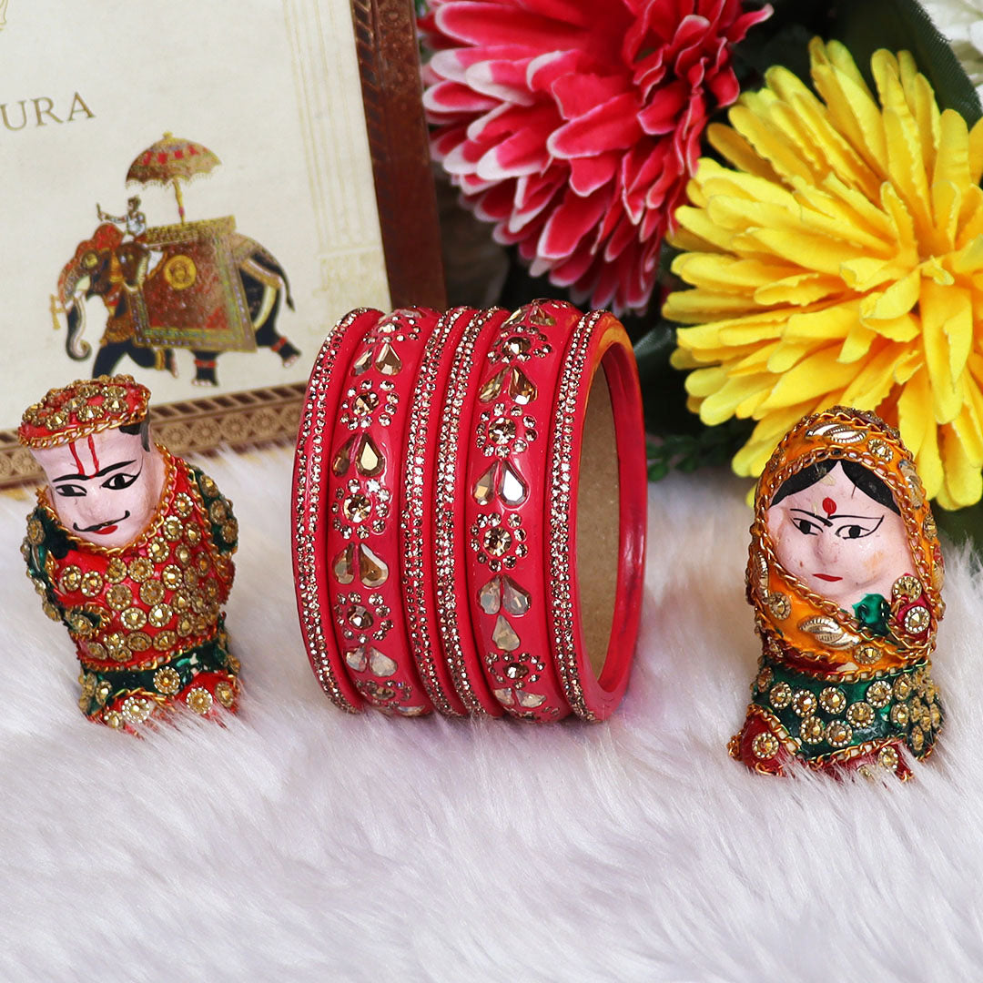 Jaipuri Handmade Lac Chura Set With Latest Kundan Design