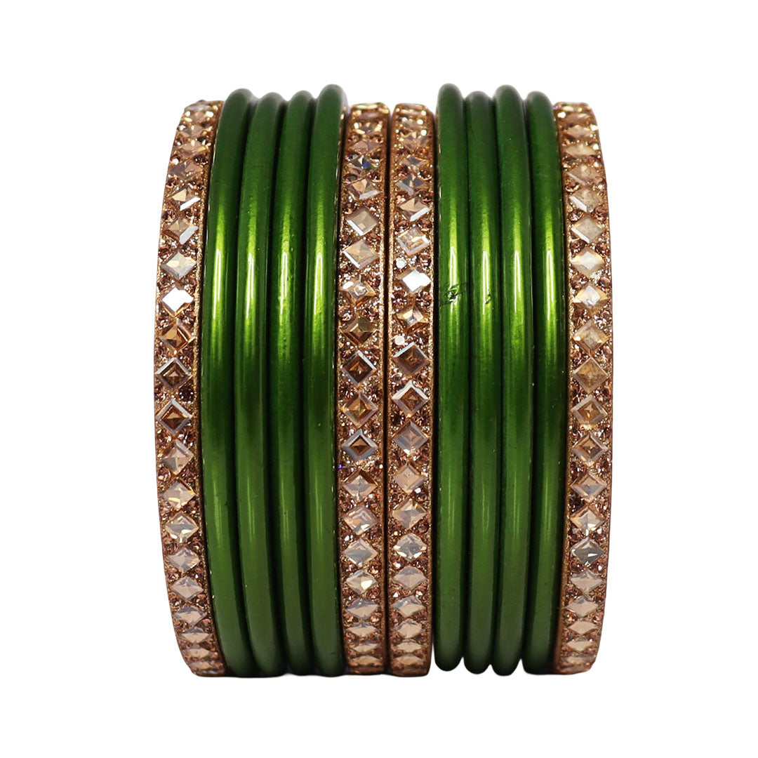 Designer Short Lac Bangles Set With Latest Kundan Design