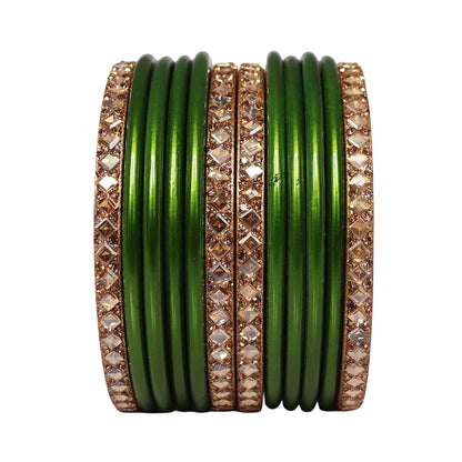 Designer Short Lac Bangles Set With Latest Kundan Design