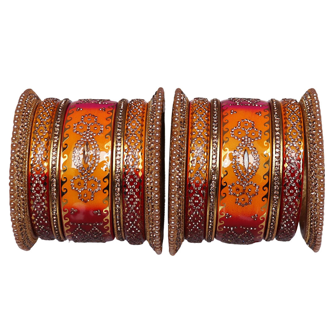 Rajasthani Designer Wedding Chura Set With Latest Kundan Design