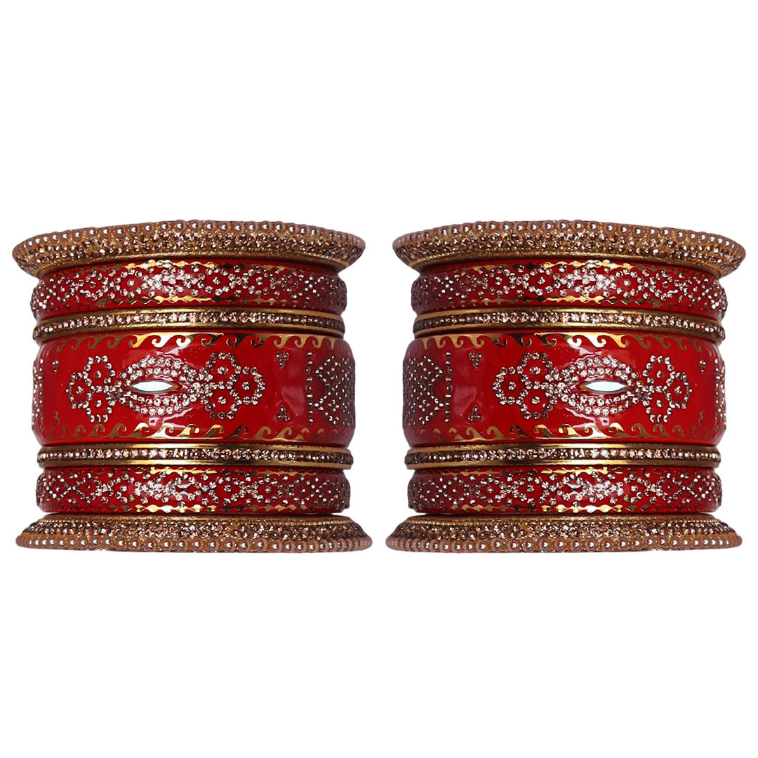Rajasthani Designer Wedding Chura Set With Latest Kundan Design