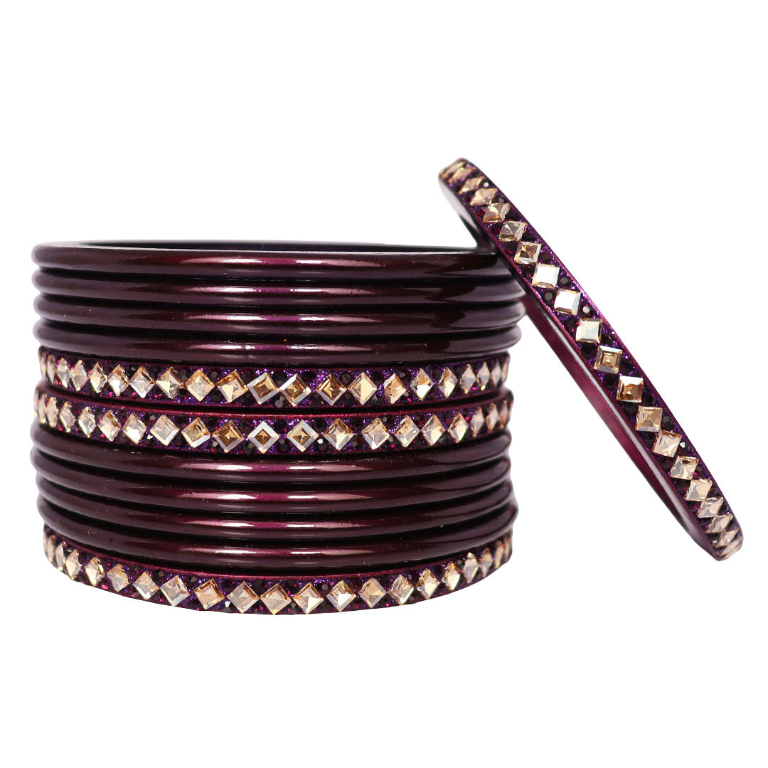 Designer Short Lac Bangles Set With Latest Kundan Design