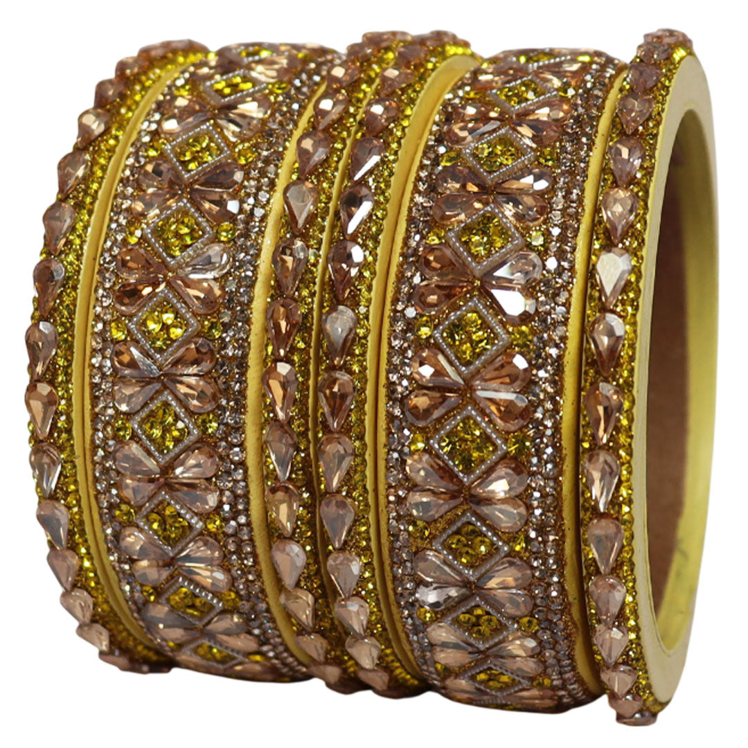 Fancy Short Lac Bangles For Women With Latest Kundan Design