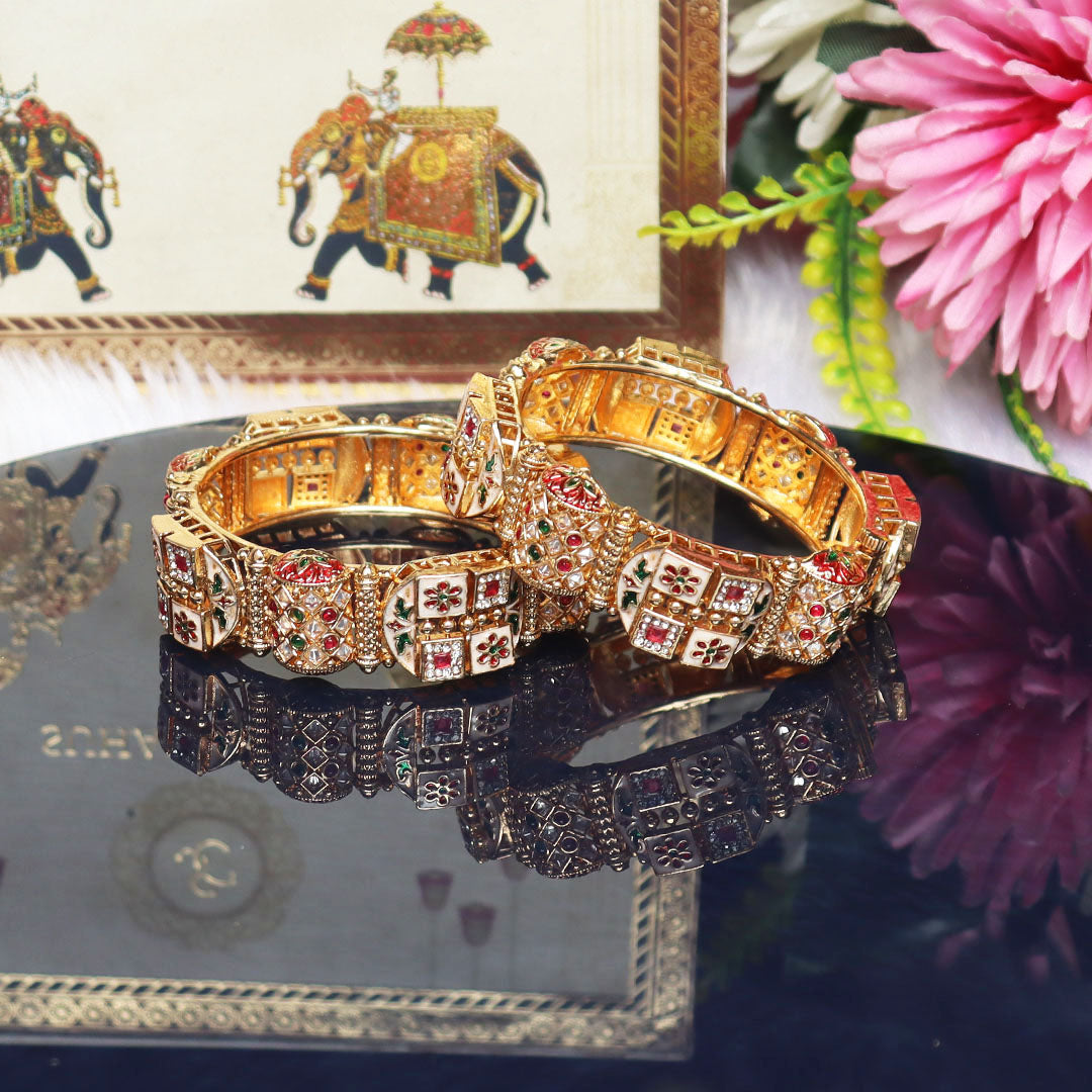 Trendy Metal Bracelet for Girls and Womens in Latest Stones Design