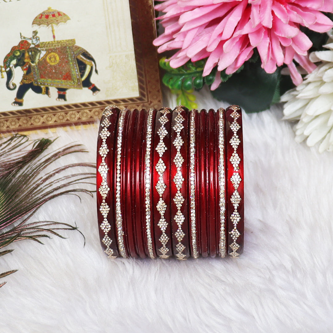 Festive Special Designer Lac Chura Set With Latest Rhinestones Design