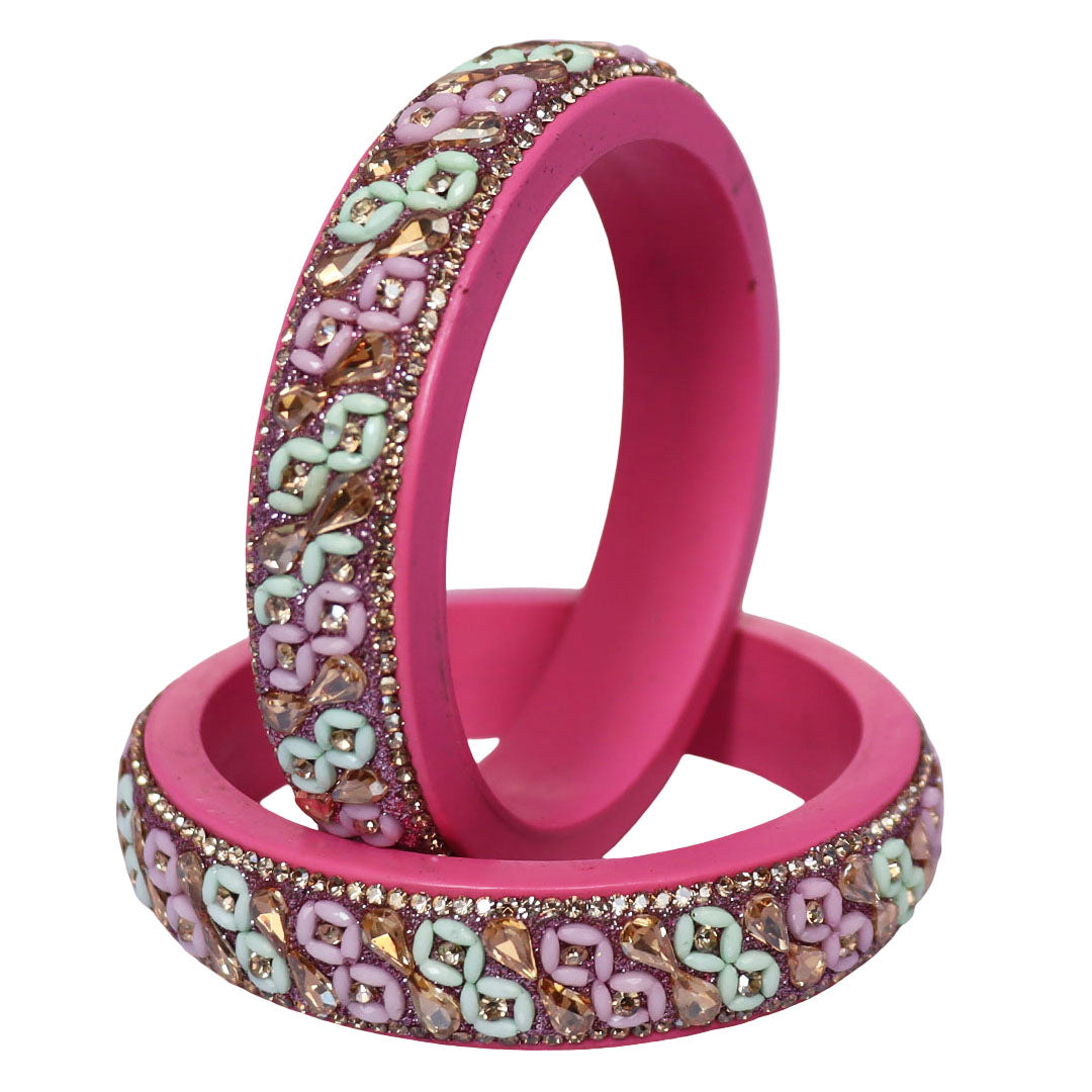 Jaipuri Handmade Lac Kada Bangles For Women With Latest Kundan Design