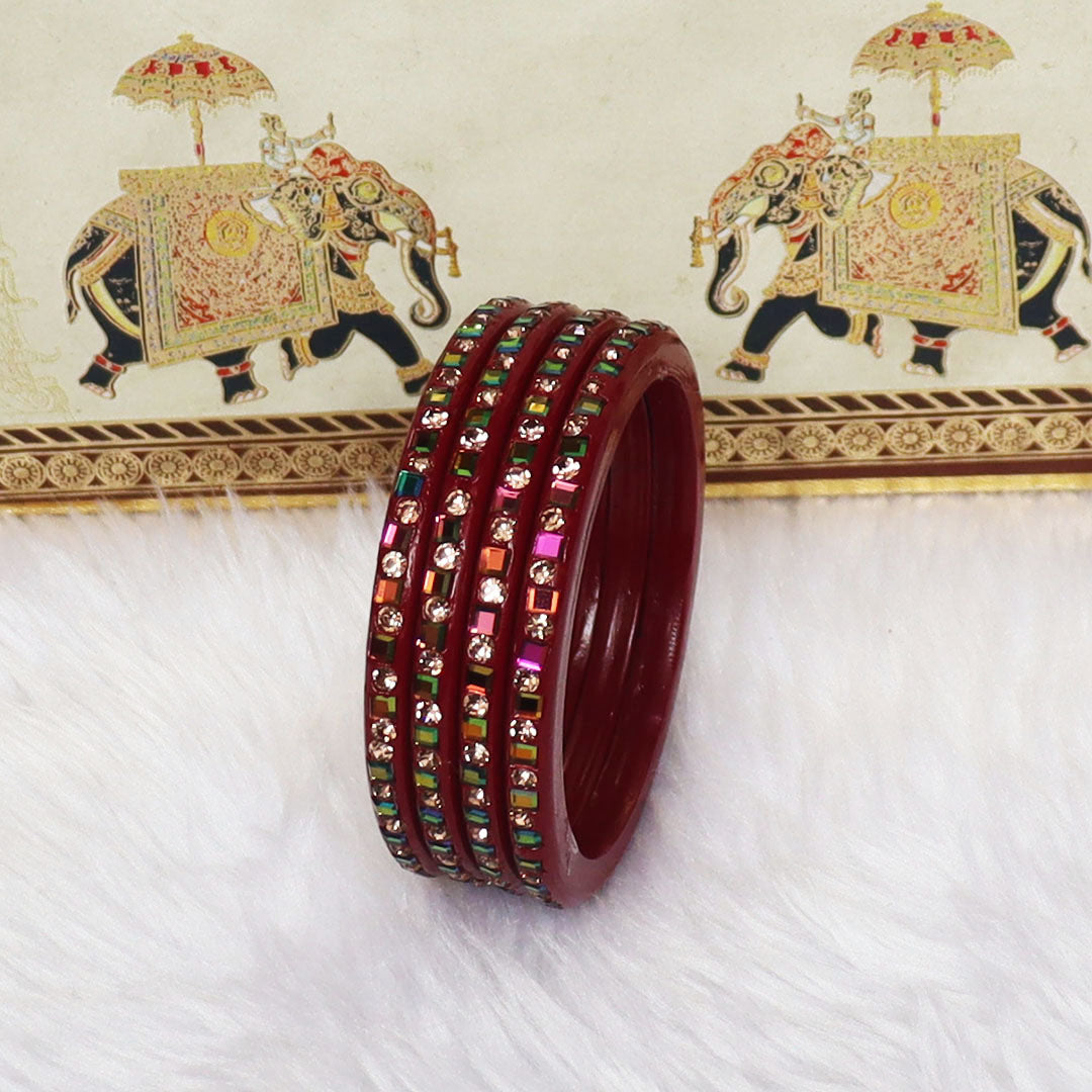 Festive Special Handmade Pure Lac Bangles with Latest Stones Design