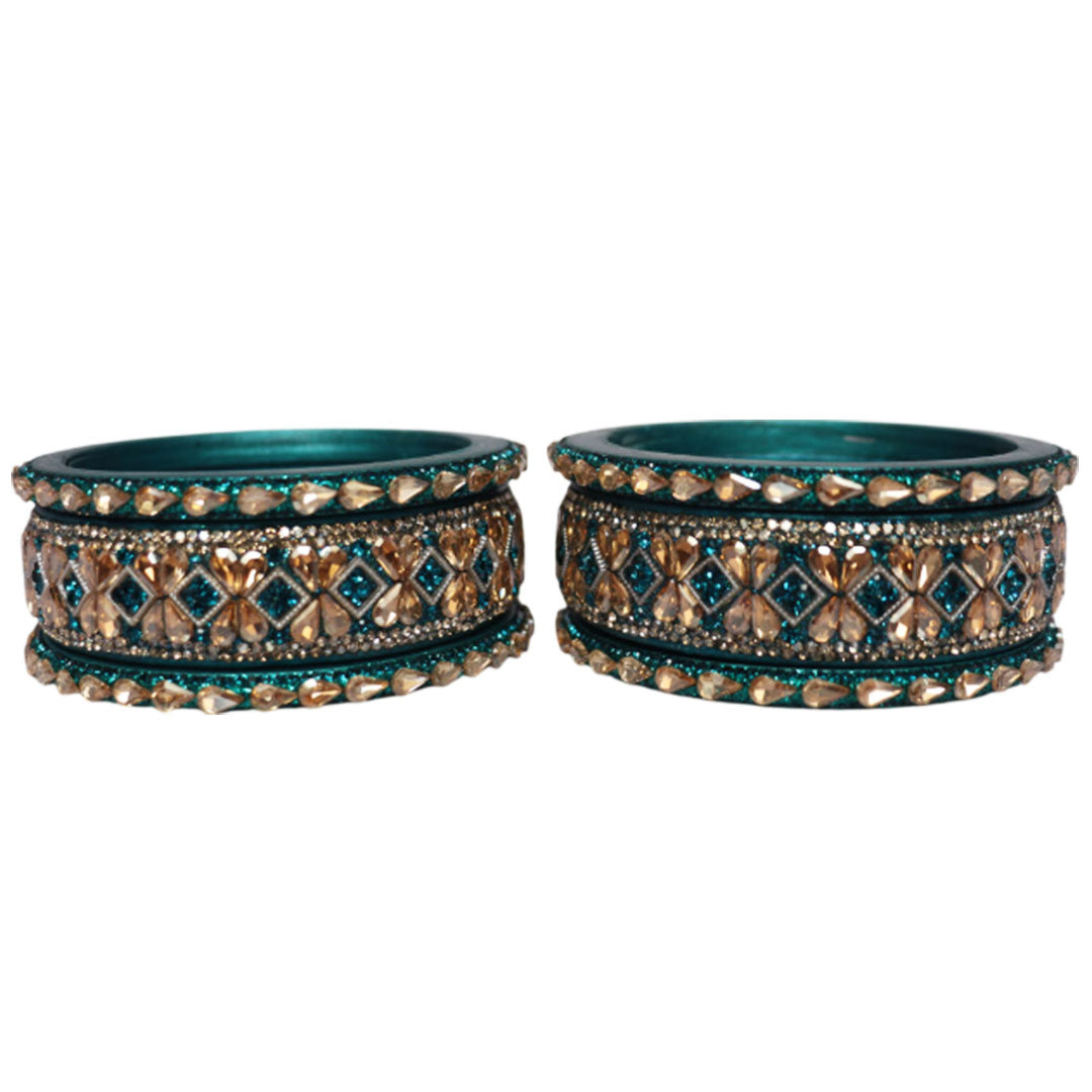 Fancy Short Lac Bangles For Women With Latest Kundan Design