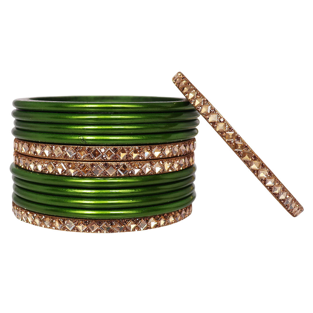 Designer Short Lac Bangles Set With Latest Kundan Design